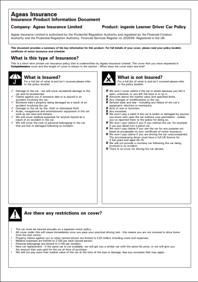 learner insurance document information